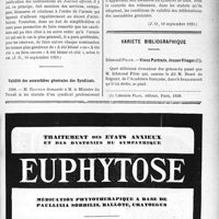 2890 - Page XI-2835 - A travers l’officiel. Réponses des Ministres aux questions des Parlementaires. Etablissement du tableau de concours pour la Légion d’honneur / Validité des assemblées générales des Syndicats / Variété bibliographique. Edmond Pilon. — Vieux Portraits, Jeunes Visages