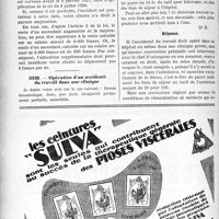 2937 - Page 2882-LIV - Correspondance. Accidents du travail. Droit de l’ascendant d’une victime du travail au rajustement de sa rente / Opération d’un accidenté du travail dans une clinique