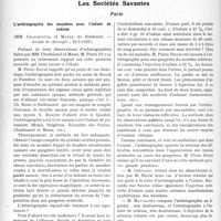2967 - Page 2912 - Partie scientifique. L’actualité Scientifique. La Presse. La présence d’éléments filtrables du bacille de Koch dans le liquide d’ascite de la cirrhose atrophique de Laennec [(Journal des praticiens, 6 avril 1929)] / Les Sociétés Savantes. Paris. L’artériographie des membres avec l’iodure de sodium, Société de chirurgie ; 22-5-1929)