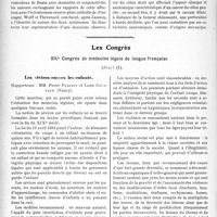 2971 - Page 2916 - Partie scientifique. L’actualité Scientifique. Les Sociétés Savantes. Montpellier. Société des Sciences médicales et biologiques de Montpellier et du Languedoc méditerranéen. Séance du 26 juillet 1929 / Les Congrès. XIVe Congrès de médecine légale de langue française, (Suite). Les sévices envers les enfants, rapporteurs : MM. Pierre Parisot et Louis Caussade