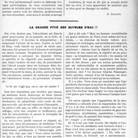 2982 - Page 2927 - Partie professionnelle, Hygiène, Assistance, Mutualité, Intérêts corporatifs, Variétés. Travaux Originaux. Mutualité familiale. Rêve ou réalité [A. Gassot] / La grande pitié des buveurs d’eau