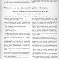 2985 - Page 2930 - Partie professionnelle, Hygiène, Assistance, Mutualité, Intérêts corporatifs, Variétés. Travaux Originaux. Mutualité familiale. La grande pitié des buveurs d’eau / Comptes rendus, documents, pièces officielles. Syndicat des Médecins de l’arrondissement de Saint-Malo