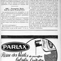 2998 - Page LV-2943 - Correspondance. Baux et locations. Renouvellement de bail / Prorogation. Durée. Droit de reprise du propriétaire