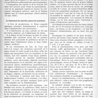 3043 - Page 2974 - Partie scientifique. L'actualité scientifique. La Presse. Les calculo-cancers biliaires. (Paris médical, 18 mai 1929) / Le traitement des diarrhées graves du nourrisson. (L'Hôpital, A, mai 1929)