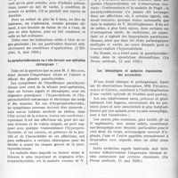 3046 - Page 2975 - Partie scientifique. L'actualité scientifique. La Presse. Le traitement des diarrhées graves du nourrisson. (L'Hôpital, A, mai 1929) / La parathyroïdectomie va-t-elle devenir une opération chirurgicale ? (La Presse médicale, 15 mai 1929) / Les hémiplégies et aphasies transitoires des accouchées. (La Presse médicale, 11 mai 1929)
