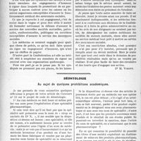 3081 - Page 2994 - Partie professionnelle, Hygiène, Assistance, Mutualité, Intérêts corporatifs, Variétés. Travaux Originaux. Chronique de la mutualité. Tactique de lutte [Dr M. Vimont] / Déontologie. Au sujet de quelques prohibitions académiques [Dr P. Houssiaux]