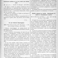 3139 - Page 3044 - Partie scientifique. L'actualité scientifique. Les Sociétés Savantes. Paris. Bistouri à haute fréquence, (Société de chirurgie ; 12-6-29) / Volumineux anthrax de la lèvre traité par sérothérapie, (Société de chirurgie ; 12-6-1929) / Un cas d'aleucie hémorragique, (Soc. méd. des hôp. de Paris ; 21-6-1929) / Myélite subaiguë de l'adulte. Sérothérapie très tardive et intégralement curative, (Soc. méd. des hôp. de Paris ; 28-6-1929)