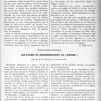 3156 - Page 3061 - Partie professionnelle, Hygiène, Assistance, Mutualité, Intérêts corporatifs, Variétés. Travaux Originaux. Chronique de la mutualité. Un projet d’assurances sociales par la Mutualité [Dr. M. Vimont] / Les causes de dégénérescence de l'homme, par M. le Dr. Sicard de Plauzoles