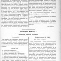 3160 - Page 3065 - Partie professionnelle, Hygiène, Assistance, Mutualité, Intérêts corporatifs, Variétés. Travaux Originaux. Chronique de la mutualité. Les causes de dégénérescence de l'homme, par M. le Dr. Sicard de Plauzoles / Mutualité familiale. Assemblée Générale ordinaire