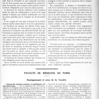3170 - Page 3075 - Partie professionnelle, Hygiène, Assistance, Mutualité, Intérêts corporatifs, Variétés. Comptes rendus, documents, pièces officielles. Syndicat médical de Cannes (Alpes-Maritimes), Réunion du 16 mai 1929 / Faculté de médecine de Paris. Enseignement et actes de la Faculté