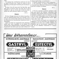 3183 - Page 3088-LXXII - Correspondance. Fiscalité. Impôt sur deux autos ne circulant pas simultanément / Ouverture et impôts d’une clinique