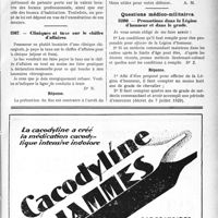 3184 - Page LXXIII-3089 - Correspondance. Fiscalité. Ouverture et impôts d’une clinique / Cliniques et taxe sur le chiffre d’affaires / Questions médico-militaires. Promotions dans la Légion d’honneur et dans le grade