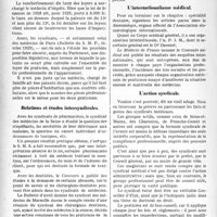 3227 - Page 3132 - Partie professionnelle, Hygiène, Assistance, Mutualité, Intérêts, corporatifs, Variétés. Le mouvement syndicaliste de l'année. Exercice illégal / Les loyers et la patente des médecins / Relations et études intersyndicales / L’internationalisme médical / L’action syndicale