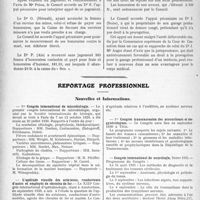 3237 - Page 3142 - Partie professionnelle, Hygiène, Assistance, Mutualité, Intérêts, corporatifs, Variétés. Sou médical. Extrait analytique des procès-verbaux du Conseil d'Administration. Honoraires de droit commun / Baux et locations / Reportage professionnel. Nouvelles et Informations. 1er Congrès international de microbiologie / L'aptitude visuelle des aviateurs, conducteurs d’autos et employés de chemins de fer / 1er Congrès transcaucasien des accoucheurs et des gynécologues / Congrès international de neurologie