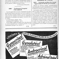 3239 - Page 3144-XLVIII - Correspondance. Application du Tarif Fallières. Anesthésie générale par l’opérateur lui-même / Traitement d’urgence d’un asphyxié / Accidents du Travail. La hernie accident du travail