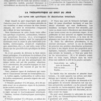3268 - Page 3173 - Partie scientifique. Travaux Originaux. Rôle de l’appendice de l'homme dans la statique iléo-caecale. L'appendice est le guide-rope du ballonnet caecal, par le Dr. Albert Veillard / La thérapeutique au goût du jour. Les cures non spécifiques de désinfection intestinale