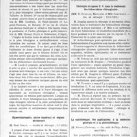 3274 - Page 3179 - Partie scientifique. L'actualité scientifique. Les Sociétés Savantes. Paris. Traitement du tétanos, (Société de chirurgie ; 3-7-1929) / Hyperchlorhydrie, ulcère duodénal et régime déchloruré, (Société de chirurgie ; 3-7-1929) / Chirurgie et rayons U. V. dans le traitement des tuberculoses chirurgicales, (Soc. de chirurgie : 19-6-1929) / La calcithérapie. Ses applications à la médecine générale et à la phtisiothérapie, (Soc. méd. de l'hôp. Bellan ; mai 1929)