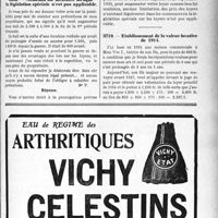 3308 - Page LXI-3213 - Correspondance. Baux et locations. Durée et conditions de la prorogation / Situation du locataire lorsque la législation spéciale n’est pas applicable / Etablissement de la valeur locative de 1914