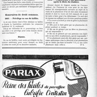 3380 - Page LXV-3285 - Correspondance. Accidents. Demande de certificat par le Juge de paix / Honoraires de droit commun. Privilège en cas de faillite / Exploitation d’une pharmacie après le décès du titulaire