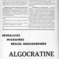 3386 - Page VII-3291 - Dernières nouvelles. Monument F. Widal / Hôpital Tenon / Fédération des chefs de clinique et anciens chefs de clinique de France / L’Institut (Américain) de prolongation de la vie / La 7 e journée franco-belge / Département de Seine-et-Oise