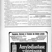 3391 - Page 3296-XII - A travers l’officiel. Hygiène publique / Soins d’urgence aux victimes d’accident d’auto