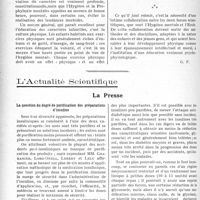 3411 - Page 3316 - Partie scientifique. Travaux Originaux. Ce que pratiquement le médecin doit savoir. De l'hygiène mentale et l'école, d’après le Dr J. Roubinowitch / L'Actualité Scientifique. La Presse. La question du degré de purification des préparations d’insuline [(La presse médicale, 12 juin 1929)]