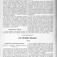 3414 - Page 3319 - Partie scientifique. L'Actualité Scientifique. La Presse. De la section des ligaments utéro-sacrés en chirurgie gynécologique [(Lyon médical, 30 juin 1929)] / Symphyséotomie d’urgence [(Journ. des sciences méd. de Lille, 30 juin 1929)] / Les Sociétés Savantes. Paris. L’hygiène dans les pèlerinages musulmans, (Académie de médecine ; 1-10-1929)