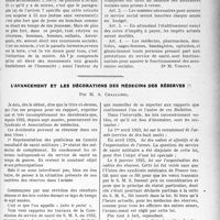 3432 - Page 3337 - Partie professionnelle, Hygiène, Assistance, Mutualité, Intérêts corporatifs, Variétés. Travaux Originaux. Chronique de la mutualité. Encore et toujours un nouveau projet d’assurances sociales [Dr Paul Boudin] / L'avancement et les décorations des médecins des réserves, par M. A. Challamel