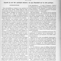 3440 - Page 3345 - Partie professionnelle, Hygiène, Assistance, Mutualité, Intérêts corporatifs, Variétés. Comptes rendus, documents, pièces officielles. Autour des théâtres. Autour des cinémas, des concerts, cirques et music-halls / A. P. I. M. Enquête (L) sur les « prompts secours » en cas d’accident sur la voie publique