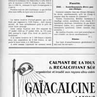 3455 - Page 3360-LXXII - Correspondance. Baux et Locations. Loyer prorogé. Majorations / Fiscalité. Amortissements divers pour une clinique