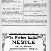 3456 - Page LXXIII-3361 - Correspondance. Fiscalité. Amortissements divers pour une clinique / Impôt sur deux voitures ne circulant pas simultanément / Patente en cas de cession de clientèle