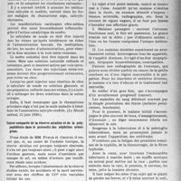 3486 - Page 3391 - Partie scientifique. L'Actualité Scientifique. La Presse. Forme maligne de rhumatisme cardiaque guérie par l’association thérapeutique: salicylate de soude et soufre [(Le Monde médical, 15 juin 1929)] / Valeur comparée de la réserve alcaline et de la polypeptidémie dans le pronostic des néphrites urémigènes [(La Presse médicale, 26 juin 1929)] / Les malaises [(Journal des praticiens 20 avril 1929)]