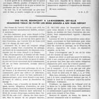 3498 - Page 3403 - Partie professionnelle, Hygiène, Assistance, Mutualité, Intérêts corporatifs, Variétés. Travaux Originaux. L’échec de la grève de Mulhouse / Une veuve, renonçant à la succession, est-elle néanmoins tenue de payer les soins donnés à son mari défunt [Dr Paul Boudin]