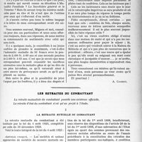 3504 - Page 3409 - Partie professionnelle, Hygiène, Assistance, Mutualité, Intérêts corporatifs, Variétés. Travaux Originaux. Mutualité familiale. Faites ce que vous pouvez, si peu que ce soit [A. Gassot] / Les retraites du combattant. La retraite mutuelle du combattant
