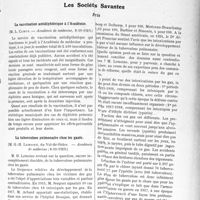 3570 - Page 3475 - Partie scientifique. L’Actualité Scientifique. La Presse. Les troubles du caractère dans la psychiatrie infantile scolaire [(Le Journal médical Français, juin 1929)] / Les Sociétés Savantes. Paris. La vaccination antidiphtérique à l’Académie, (Académie de médecine, 8-10-1929) / La tuberculose pulmonaire chez les gazés, (Académie de médecine ; 8-10-1929)