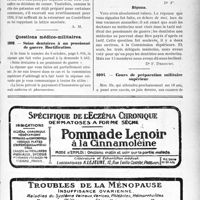 3604 - Page LXIX-3509 - Correspondance. Fiscalité. Cessation d’exercice de la médecine / Questions médico-militaires. Soins dentaires à un pensionné de guerre. Rectification / Cours de préparation militaire supérieur