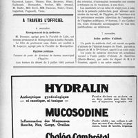 3615 - Page 3520-VIII - Dernières nouvelles. Hôpitaux de Marseille / A travers l'officiel. Enseignement de la médecine / Hygiène publique / Asiles publics d’aliénés