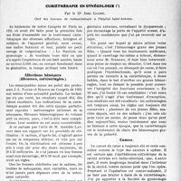 3624 - Page 3529 - Partie scientifique. Travaux Originaux. Curiéthérapie en gynécologie, par le Dr Jean Gagey