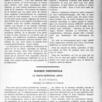 3626 - Page 3531 - Partie scientifique. Travaux Originaux. Curiéthérapie en gynécologie, par le Dr Jean Gagey / Clinique chirurgicale. Le chorio-épithéliome utérin, M. J. -P. Tourneux
