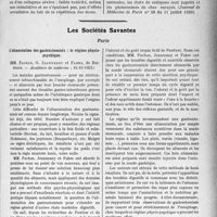 3642 - Page 3547 - Partie scientifique. L’Actualité Scientifique. La Presse. Les injections toni-cardiaques itératives [(Journal de Médecine de Paris n° 28 du 11 juillet 1929)] / Les Sociétés Savantes. Paris. L’alimentation des gastrostomisés : le régime physio- psychique, (Académie de médecine ; 15-10-1929) / Fibrome du muscle droit de l’abdomen, (Société de chirurgie ; 16-10-1929)
