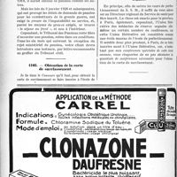 3679 - Page 3584-LXVIII - Correspondance. Questions médico-militaires. Etablissement du droit à pension / Obtention de la carte de surclassement