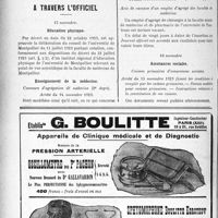 3689 - Page 3594-X - Dernières nouvelles. Sanatorium départemental de Ponteils (Gard) / A travers l’officiel. Education physique / Enseignement de la médecine / Assurances sociales