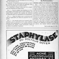 3693 - Page 3598-XIV - A travers l’officiel. Protection de la santé publique aux Colonies / Réponses des Ministres aux questions des Parlementaires. Situation militaire d’un étudiant à vingt inscriptions