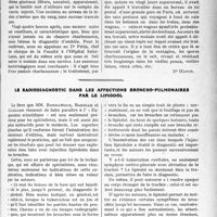 3708 - Page 3613 - Partie scientifique. Travaux Originaux. Faits cliniques. Deux cas intéressants de pratique médicale, par le Docteur Haton. A propos d’un cas de charbon [Dr Haton] / Le radiodiagnostic dans les affections broncho-pulmonaires par le lipiodol [Dr. H. Dausset]