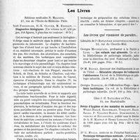 3723 - Page 3628 - Partie scientifique. L’Actualité Scientifique. Les Congrès. VIIIe Congrès de la Société internationale de Chirurgie, (Suite). Résultats de la résection de l’estomac pour ulcère gastrique et duodénal / Les Livres. Diagnostics biologiques, par Noël Fiessinger, H. -R. Olivier, M. Herbain. Éditions médicales N. Maloine, Paris / Les livres qui viennent de paraître…