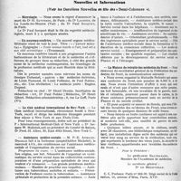 3745 - Page 3650 - Partie professionnelle, Hygiène, Assistance, Mutualité, Intérêts corporatifs, Variétés. Hôpitaux de l’assistance publique de Paris. Enseignement, concours, avis divers / Reportage professionnel. Nouvelles et Informations, (Voir les Dernières Nouvelles en tête des " Demi-Colonnes "). Nécrologie. [Dr H. Savornin, Dr Laugier, Dr Paul Socquet] / Un nouveau confrère / Le club médical international de New-York / Assistance médico-sociale / La Maison de retraite des médecins du front