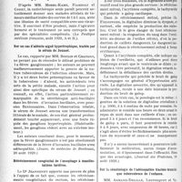 3789 - Page 3694 - Partie scientifique. L'Actualité Scientifique. La Presse. Sur les tumeurs du médiastin au point de vue radiologique. Diagnostic et traitement [(La Pratique médicale française, août 1929, A et B)] / Sur un cas d’adénite aiguë hypertrophique, traitée par le sérum de Jousset [(Journ. de médecine de Bordeaux, 20 août 1929)] / Rétrécissement congénital de l'oesophage à manifestations tardives [(Journ. de médecine de Bordeaux 20 août 1929)] / La digitaline à titre préventif [(Journal des Praticiens, 10 août 1929)] / Sur la séméiologie de l’adénopathie trachéo-bronchique tuberculeuse de l’enfance [(La Presse médicale, 28 septembre 1929)]