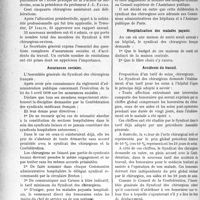 3811 - Page 3716 - Partie professionnelle, Hygiène, Assistance, Mutualité, Intérêts corporatifs, Variétés. Comptes rendus, documents, pièces officielles…. Syndicat des Chirurgiens français