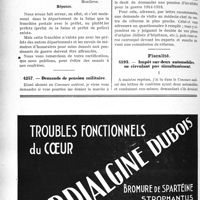 3827 - Page 3732-LXVIII - Correspondance. Questions médico-militaires. Pas de franchise posteale pour l’envoi des notes d’honoraires des pensionnés de guerre / Demande de pension militaire / Fiscalité. Impôt sur deux automobiles, ne circulant pas simultanément