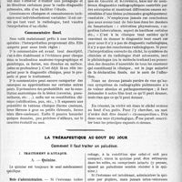 3860 - Page 3763 - Partie scientifique. Travaux Originaux. Psychiatrie de guerre. Pour interpréter une radiographie pulmonaire, (Quelques principes), par le Dr Legourd / La thérapeutique au gout du jour. Comment il faut traiter un paludéen. Traitement d'attaque
